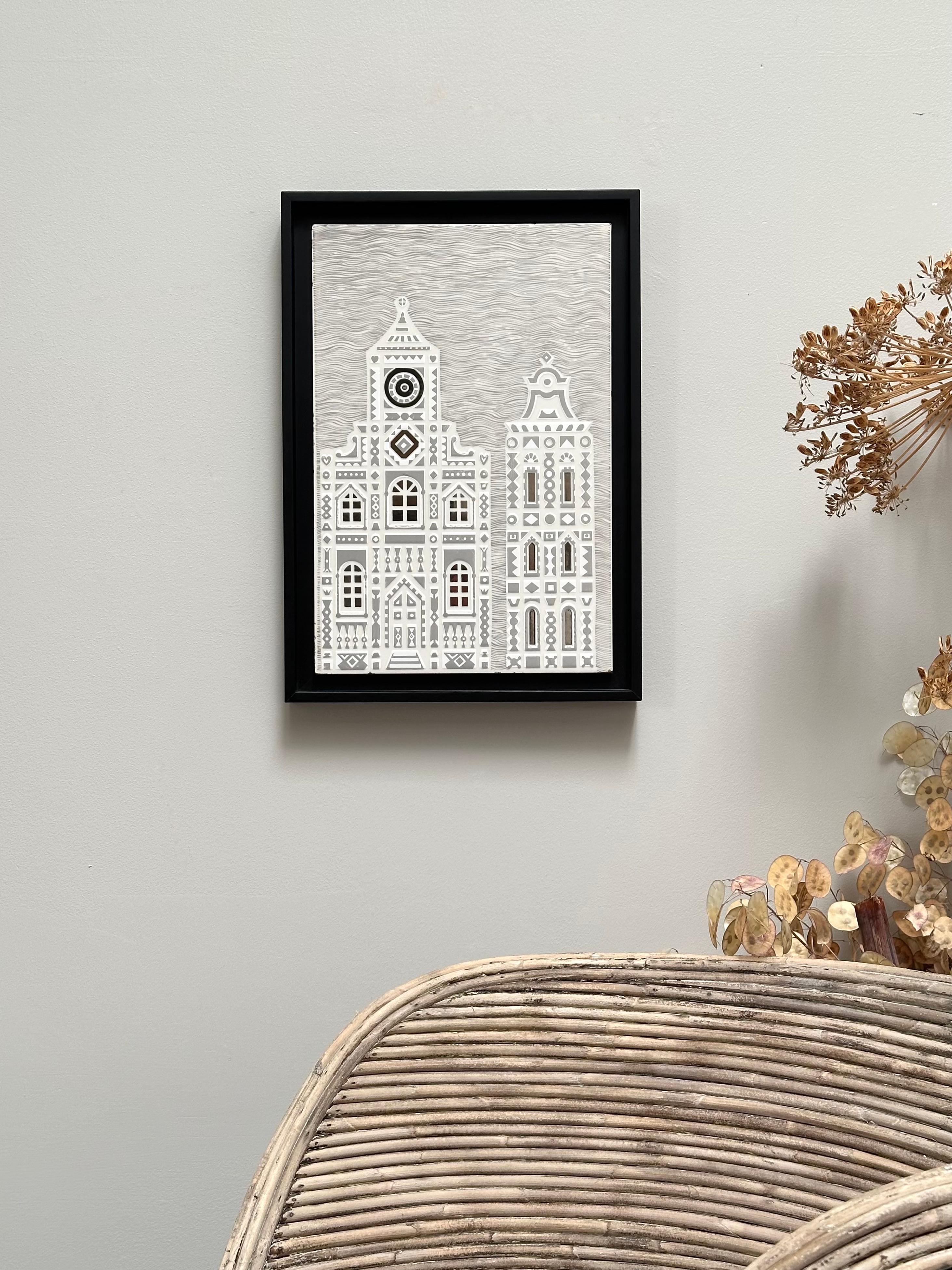 Late 20th Century Unique Decorative Art Tile, Roger Capron, Italy 1988 For Sale