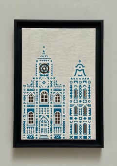 Roger Capron Art Tile, Textured Glaze, Prototype, Italy, 1980s