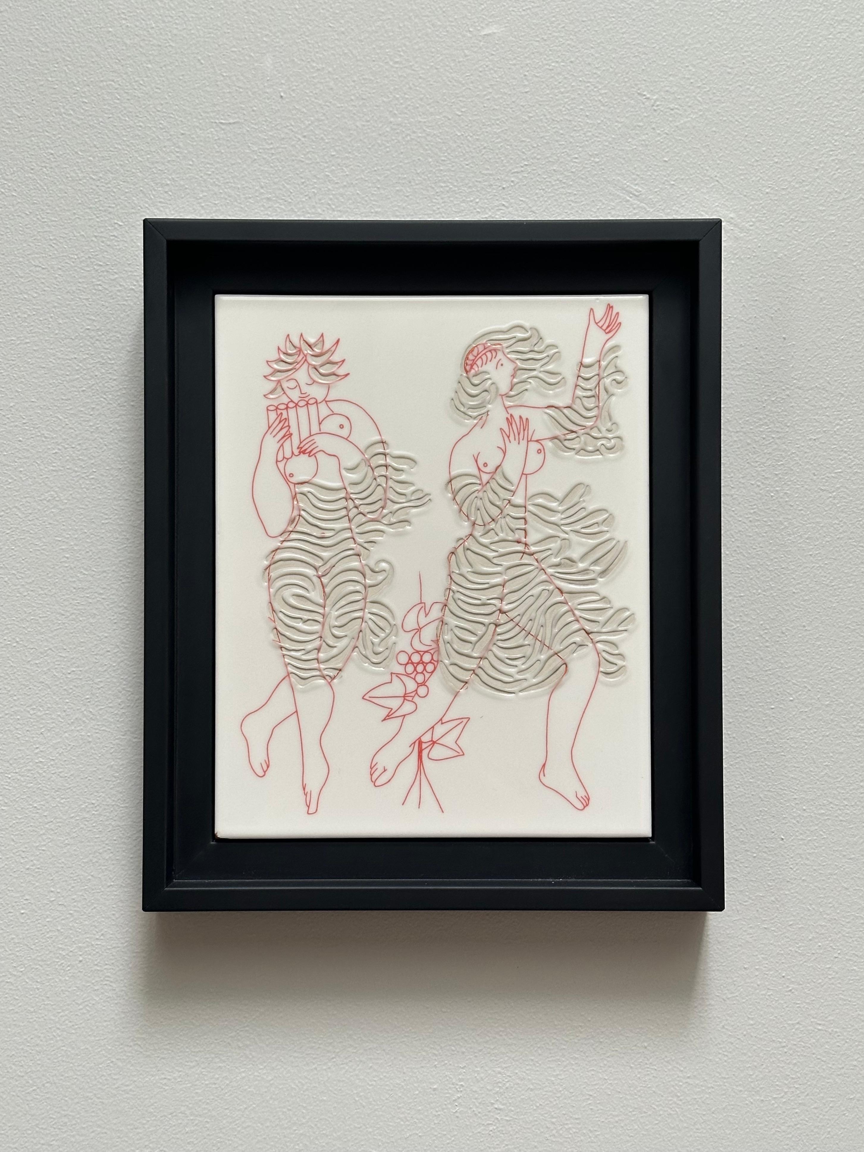 Azulejo decorativo único, Roger Capron, Italia c. 1980 en venta 3