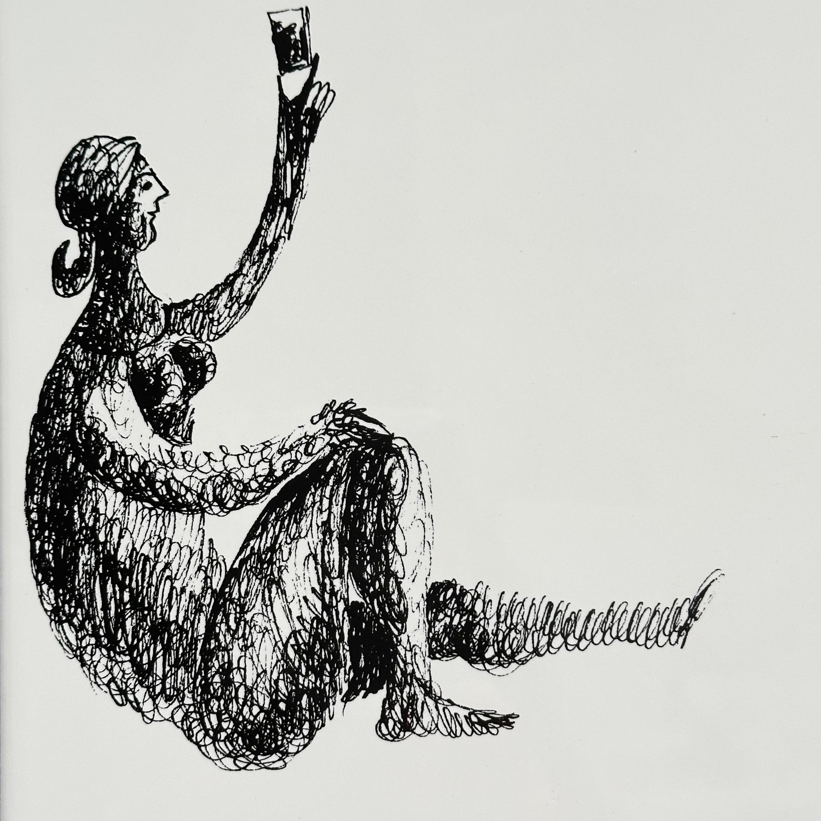 Piastrella d'arte decorativa unica, Roger Capron, Italia c. 1980 In condizioni buone in vendita a St Ouen, FR