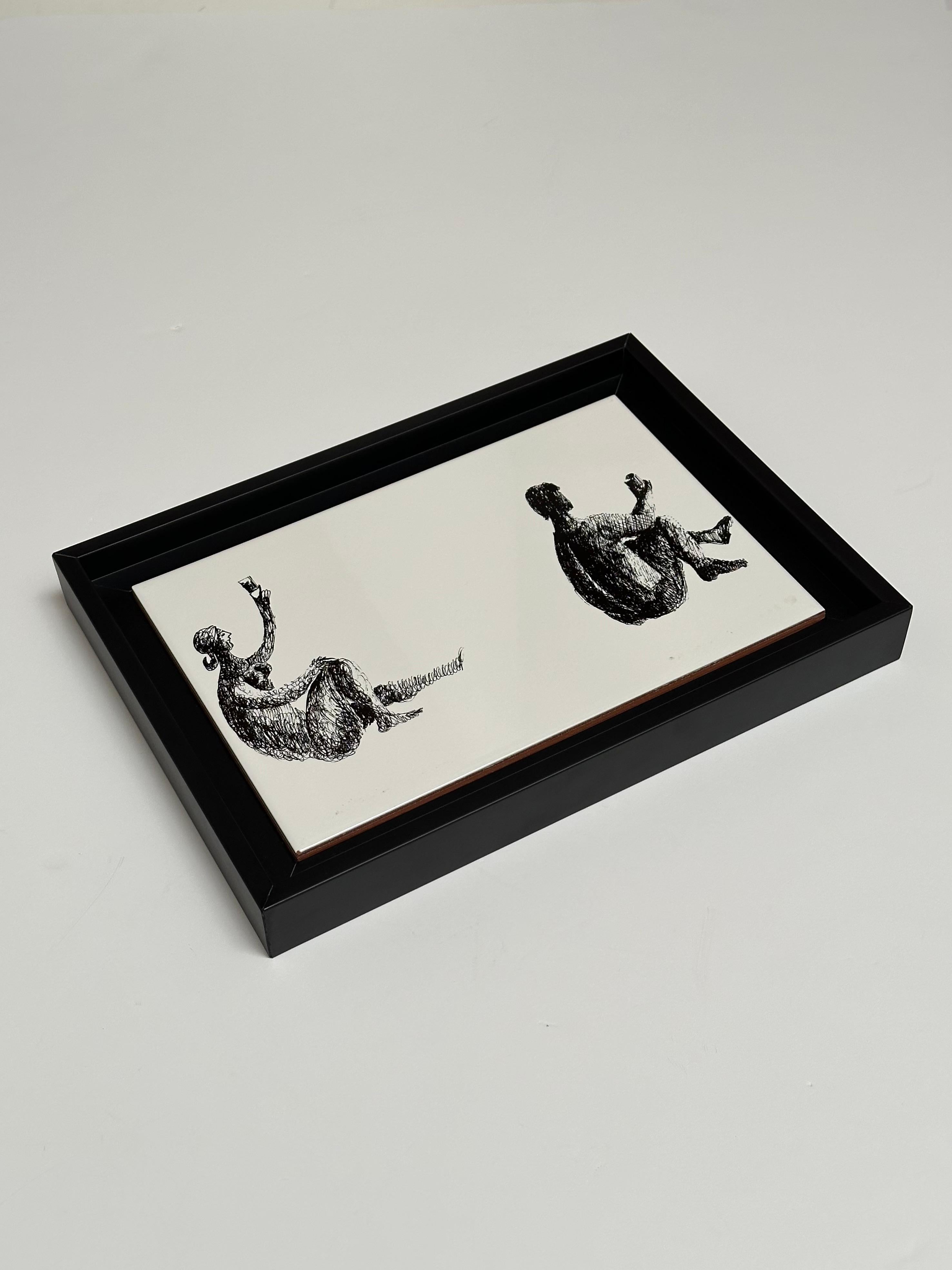 Cotto Piastrella d'arte decorativa unica, Roger Capron, Italia c. 1980 in vendita