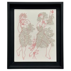 Unique Decorative Art Tile, Roger Capron, Italy c. 1980