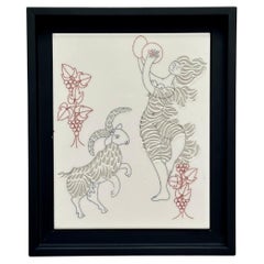 Unique Decorative Art Tile, Roger Capron, Italy c. 1980