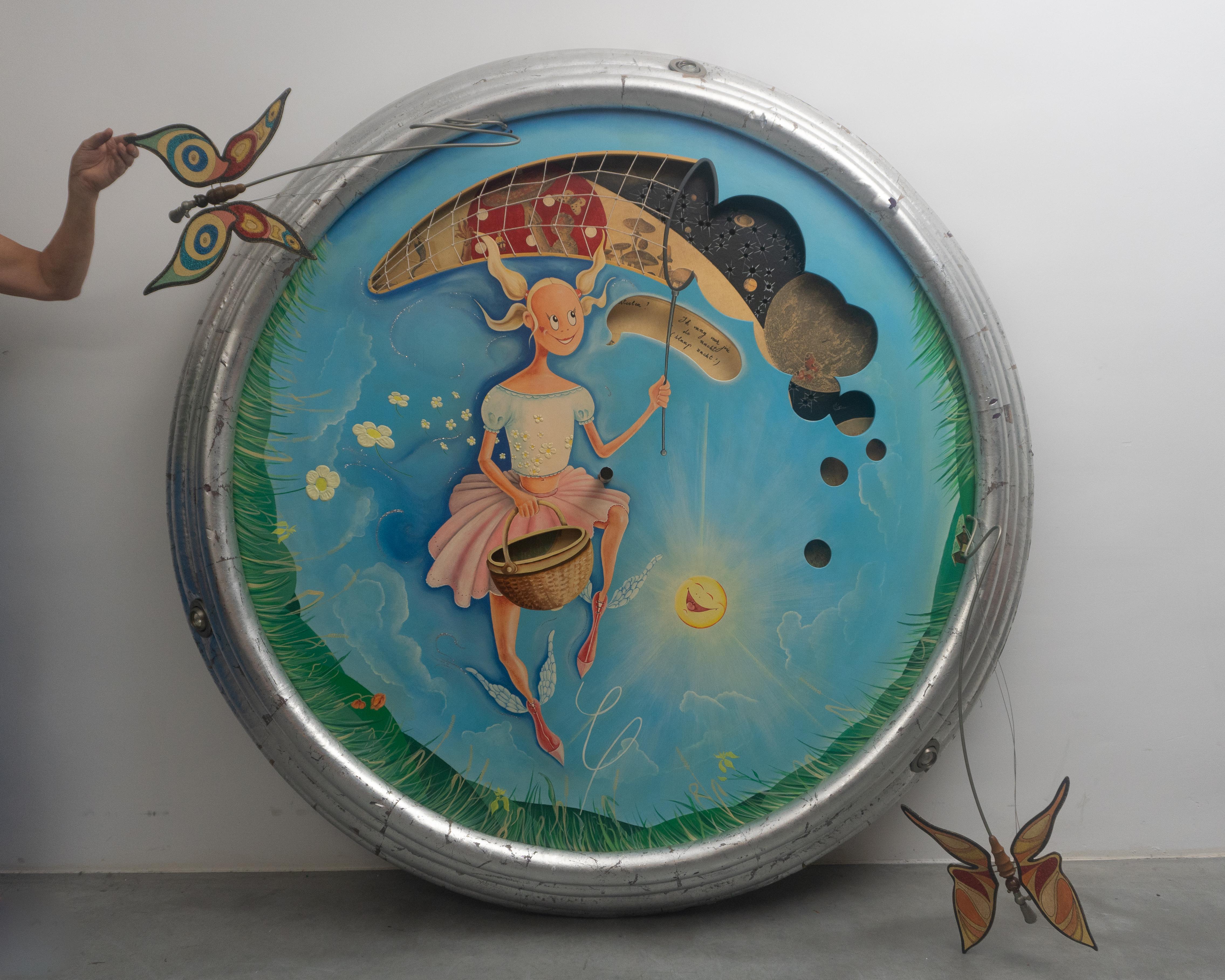 Einzigartige Design-Kunst von Hans Weyers Drehendes Kosmos-Deckenobjekt, 1980er Jahre (Metall) im Angebot