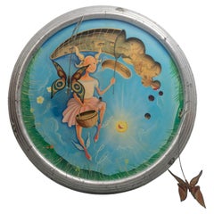 Arte de diseño único de Hans Weyers Objeto de techo Cosmos giratorio, años 80