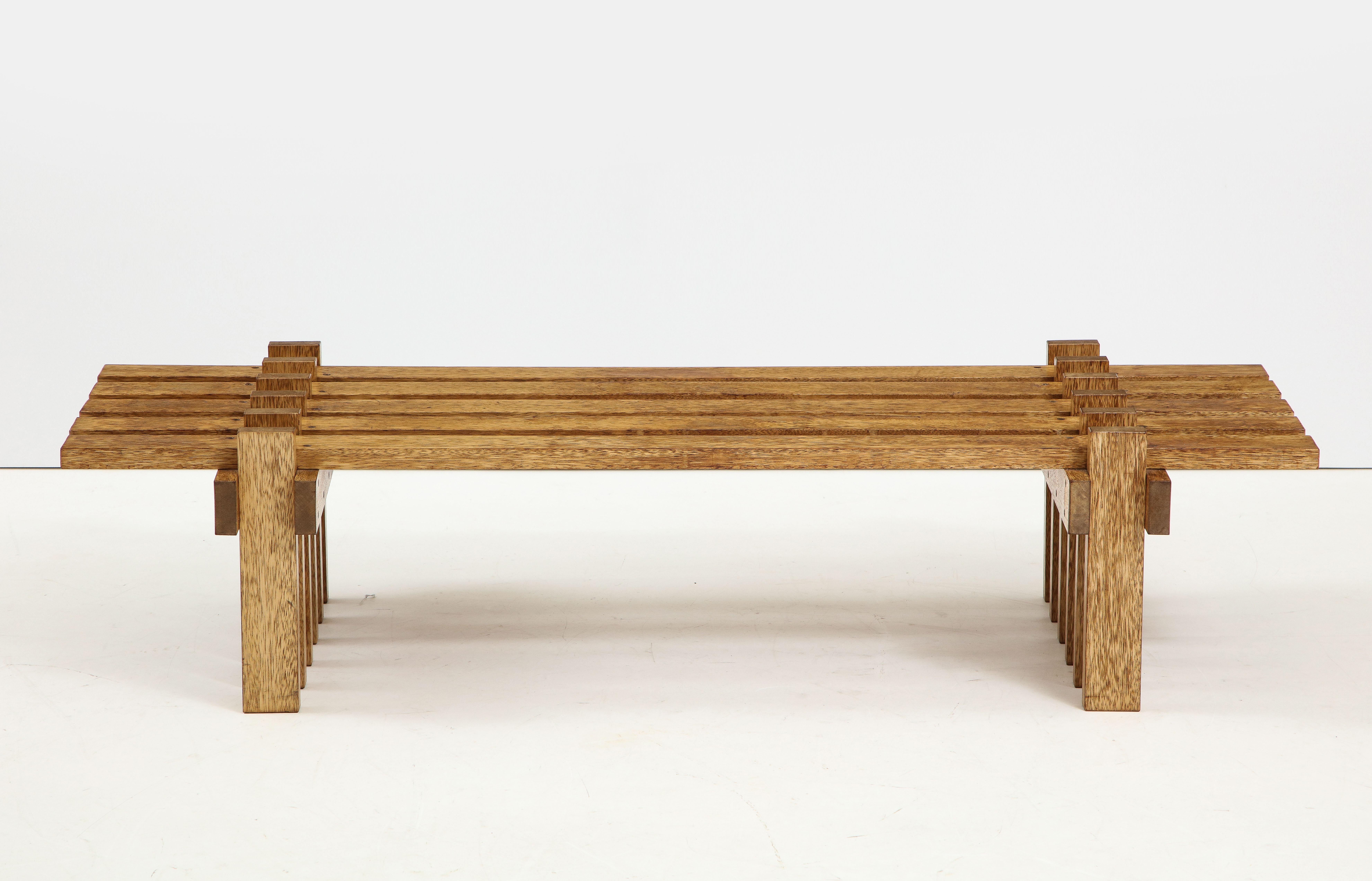 Mid-Century Modern Unique Design by Amsterdam Architect, Coffee Table\Bench, Netherlands, c. 1960