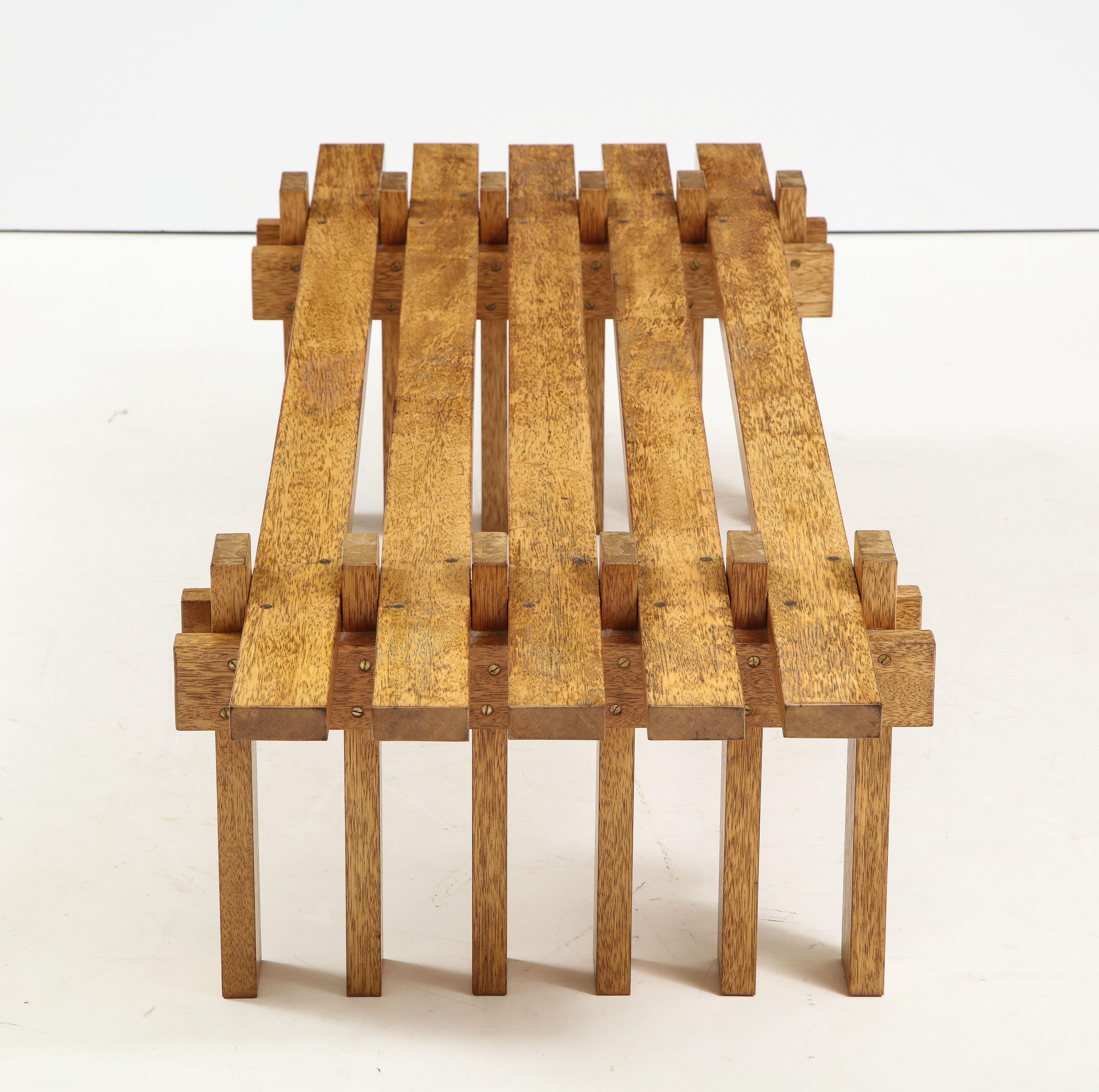 Wood Unique Design by Amsterdam Architect, Coffee Table\Bench, Netherlands, c. 1960