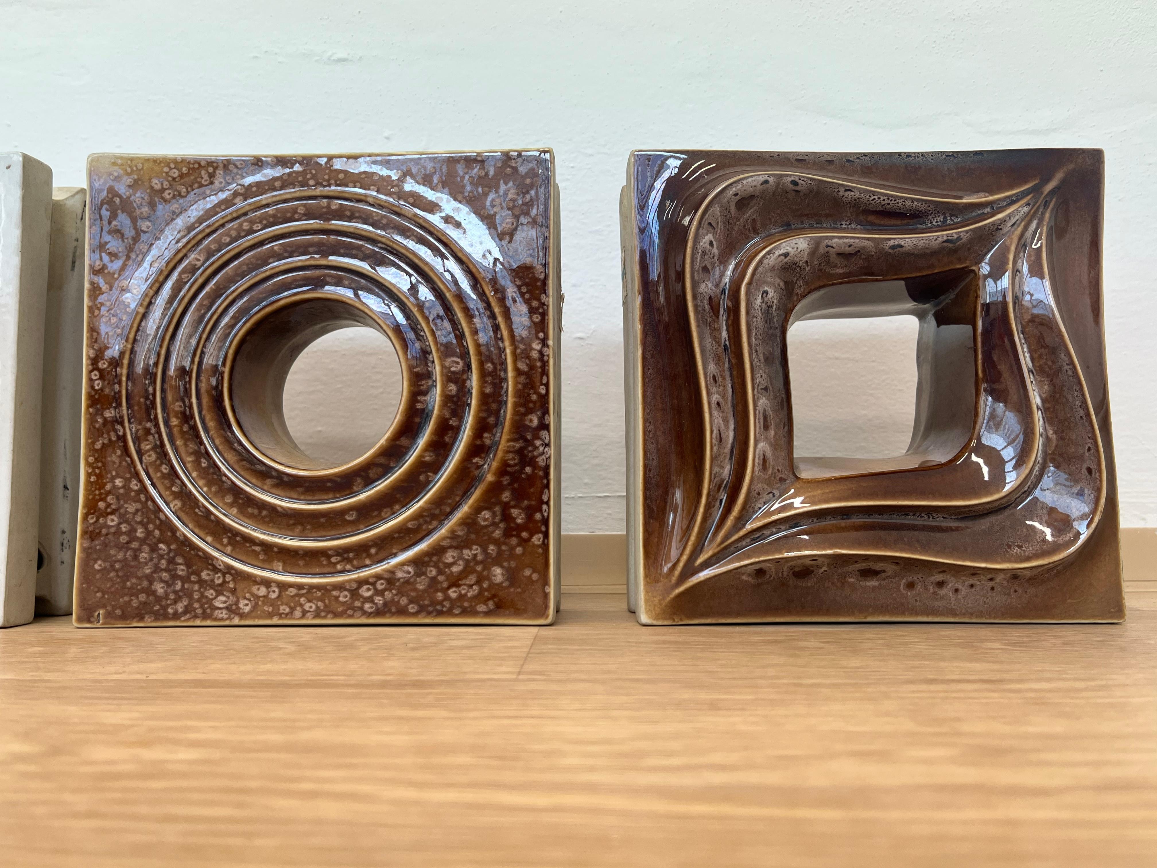 Unique Design Ceramic Tiles / Czechoslovakia, 1960s, Never Used, 23 Pieces For Sale 3