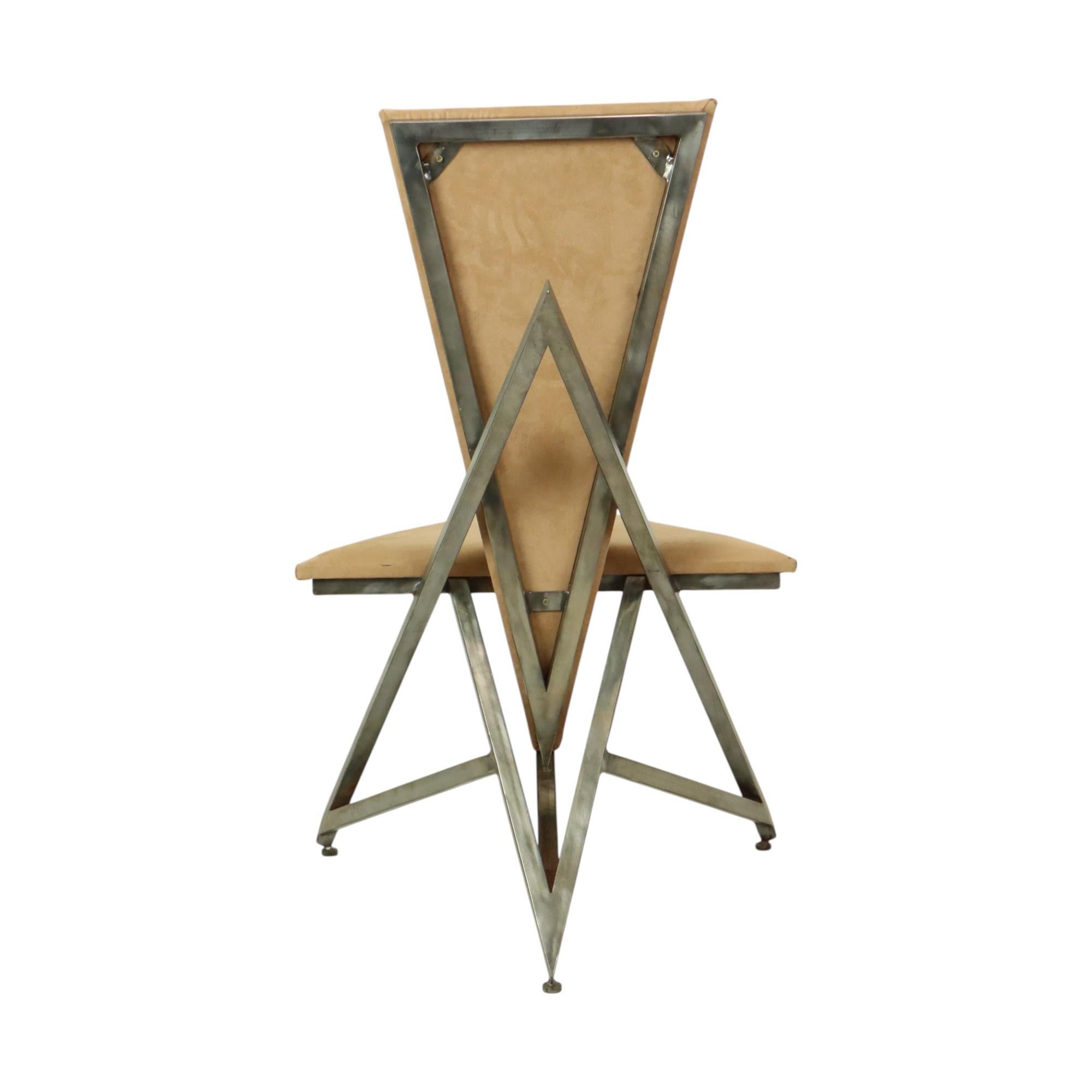 Sedia di design unico Art Objects fatta a mano in metallo e velluto In condizioni buone in vendita a Poperinge, BE