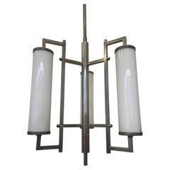Unique Design chrome Tubular Bauhaus Chandelier / pendant, 1930s - functionalism