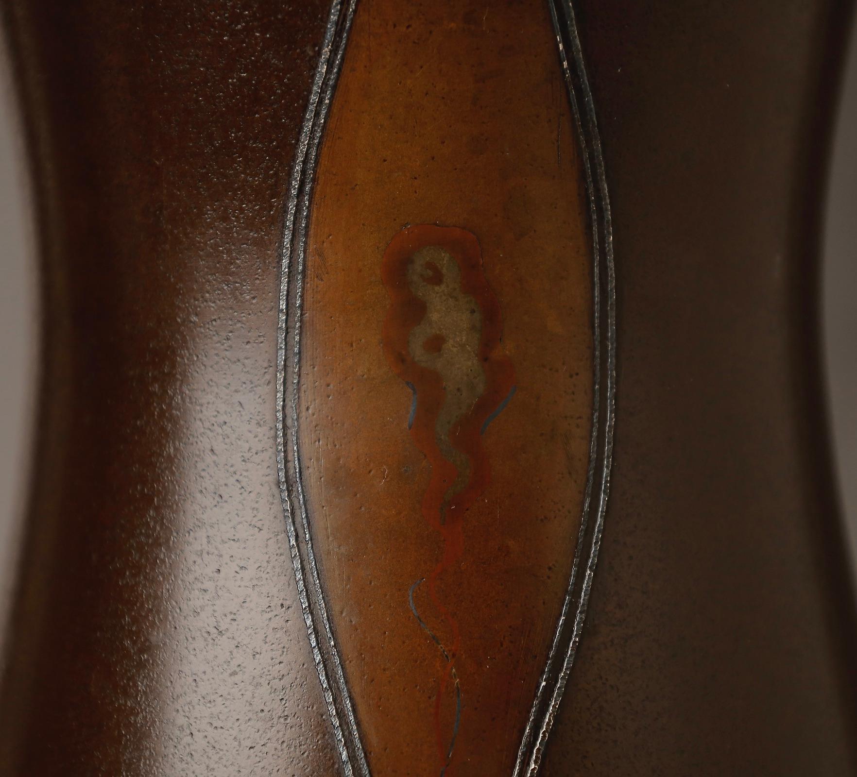 Vaso di bronzo giapponese dal design unico firmato da Haruhiro in vendita 4