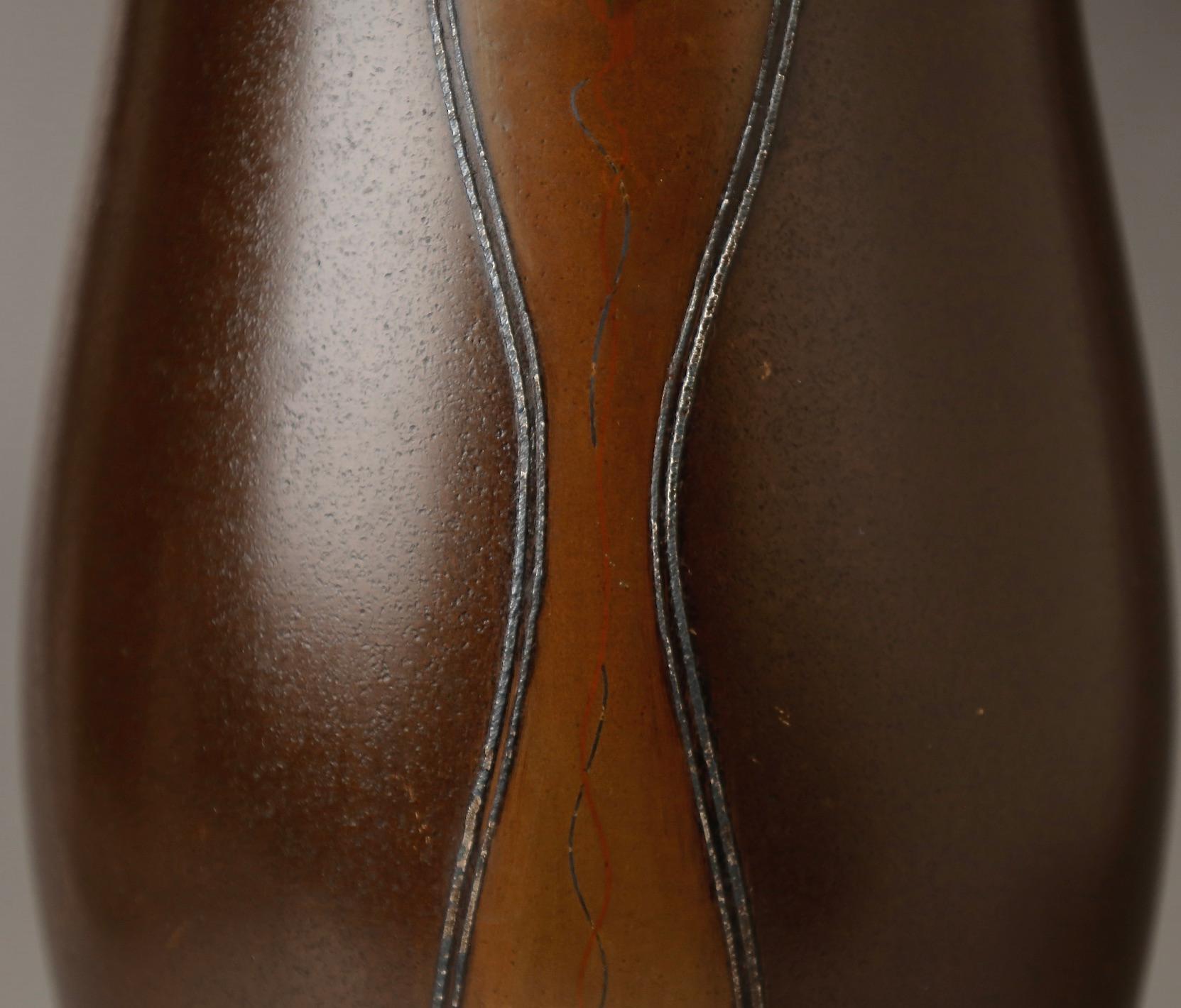 Vaso di bronzo giapponese dal design unico firmato da Haruhiro in vendita 5
