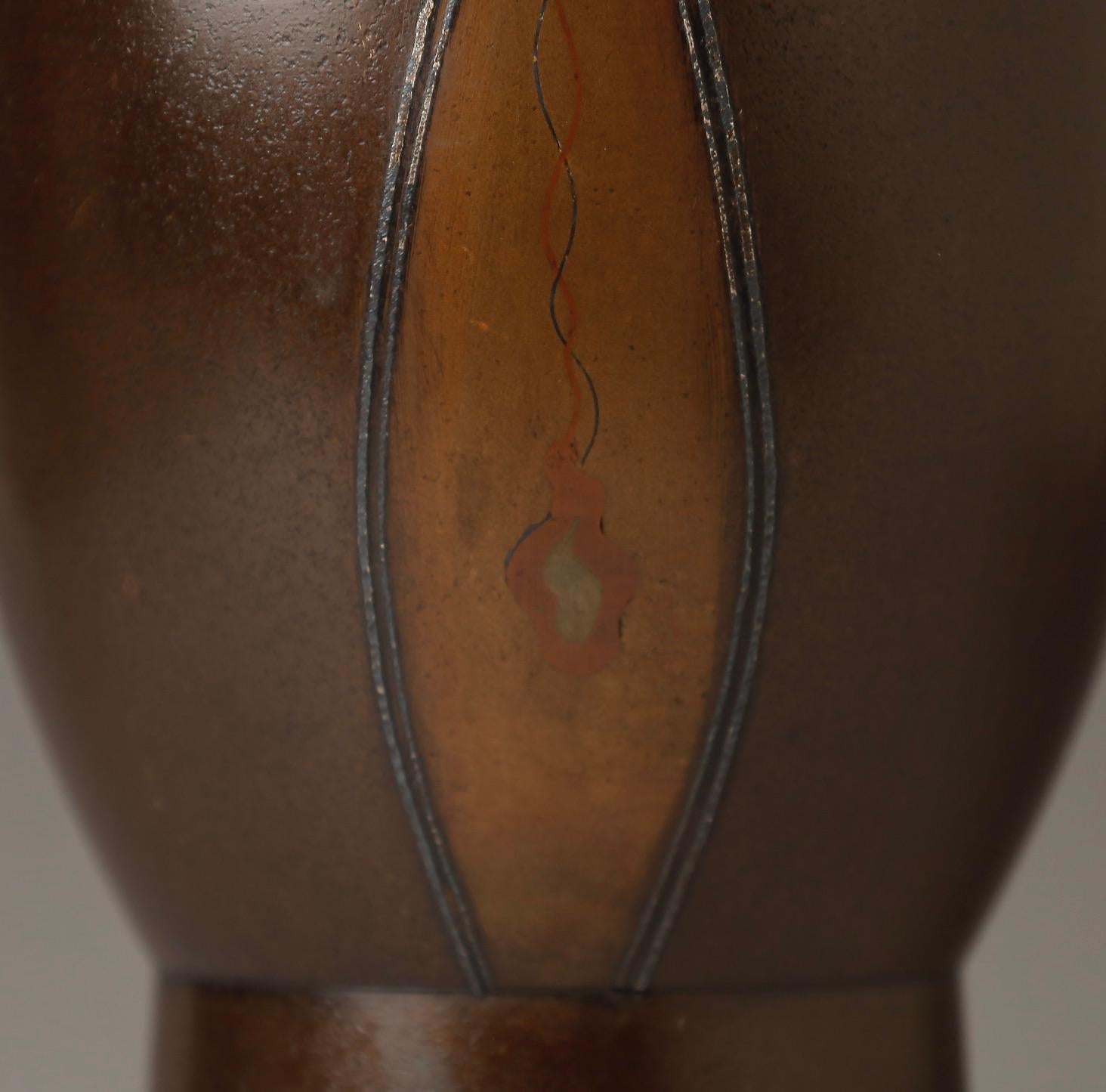 Vaso di bronzo giapponese dal design unico firmato da Haruhiro in vendita 6