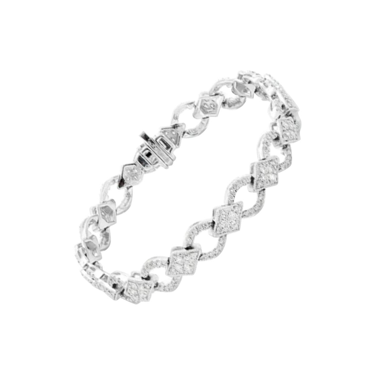 Einzigartiges Moissanit-Armband aus 925er Sterlingsilber – ein schlichtes Geschenk. im Angebot