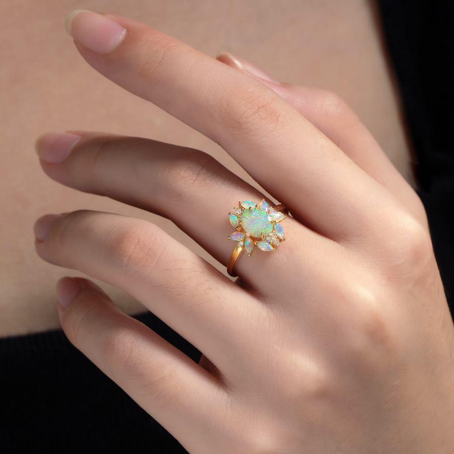 Unique Design Australian Solid Opal Diamond Engagement Ring 18K Yellow Gold.


Free Domestic USPS First Class Shipping! Free Gift Bag or Box with every order!

Opal—the queen of gemstones, is one of the most beautiful gemstones in the world. Every