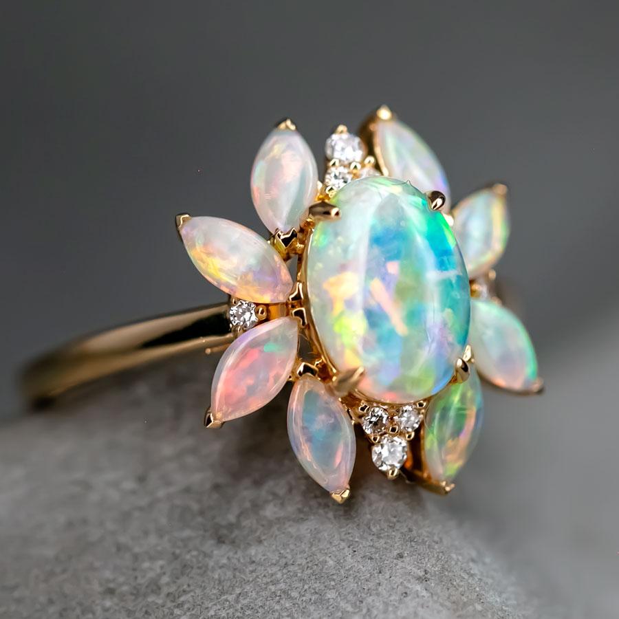 Unique Design Australian Solid Opal Diamond Engagement Ring 18K Yellow Gold.


Free Domestic USPS First Class Shipping! Free Gift Bag or Box with every order!

Opal—the queen of gemstones, is one of the most beautiful gemstones in the world. Every