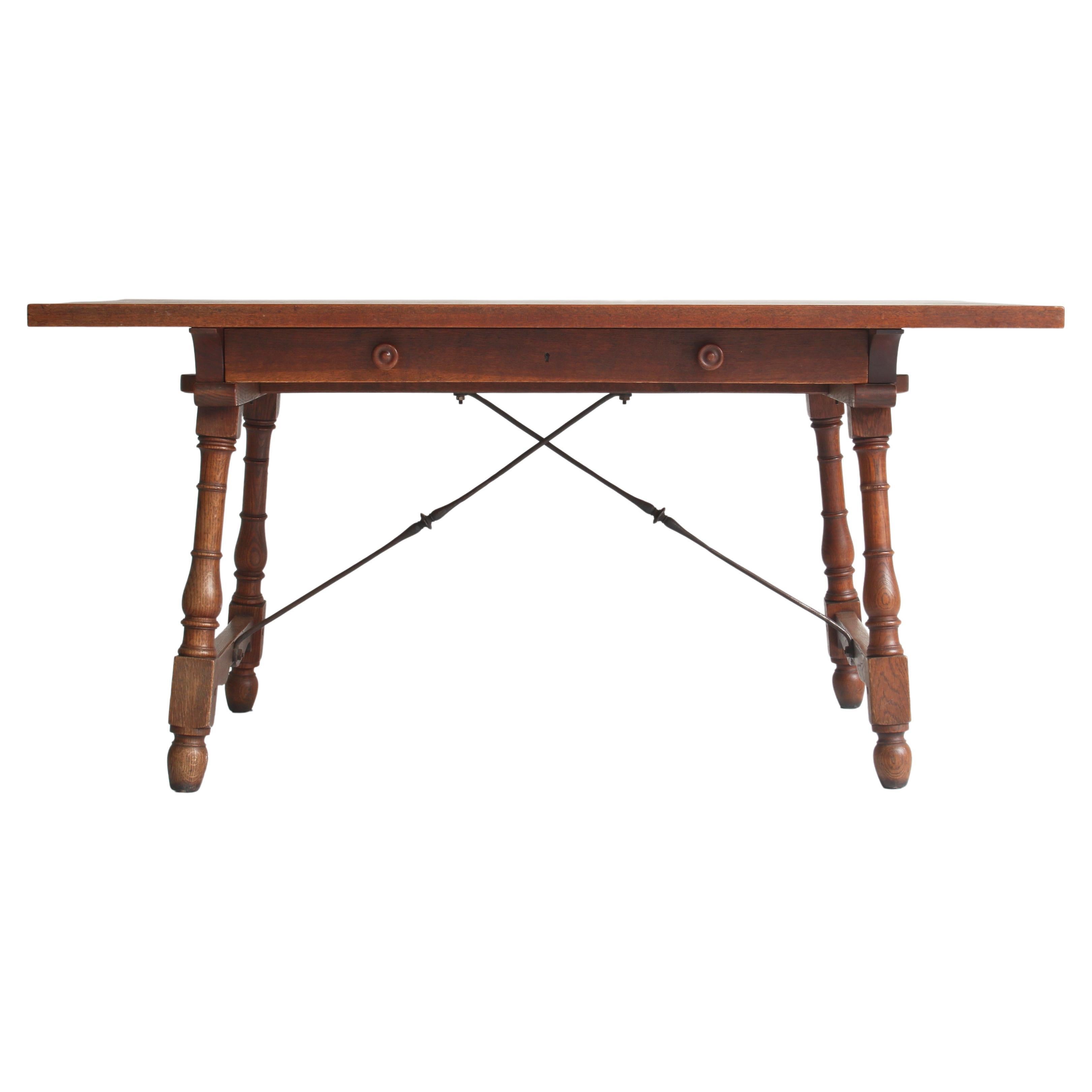 Unique Desk or Table Made by Jens Harald Quistgaard in 1953, Solid Teak and Oak For Sale