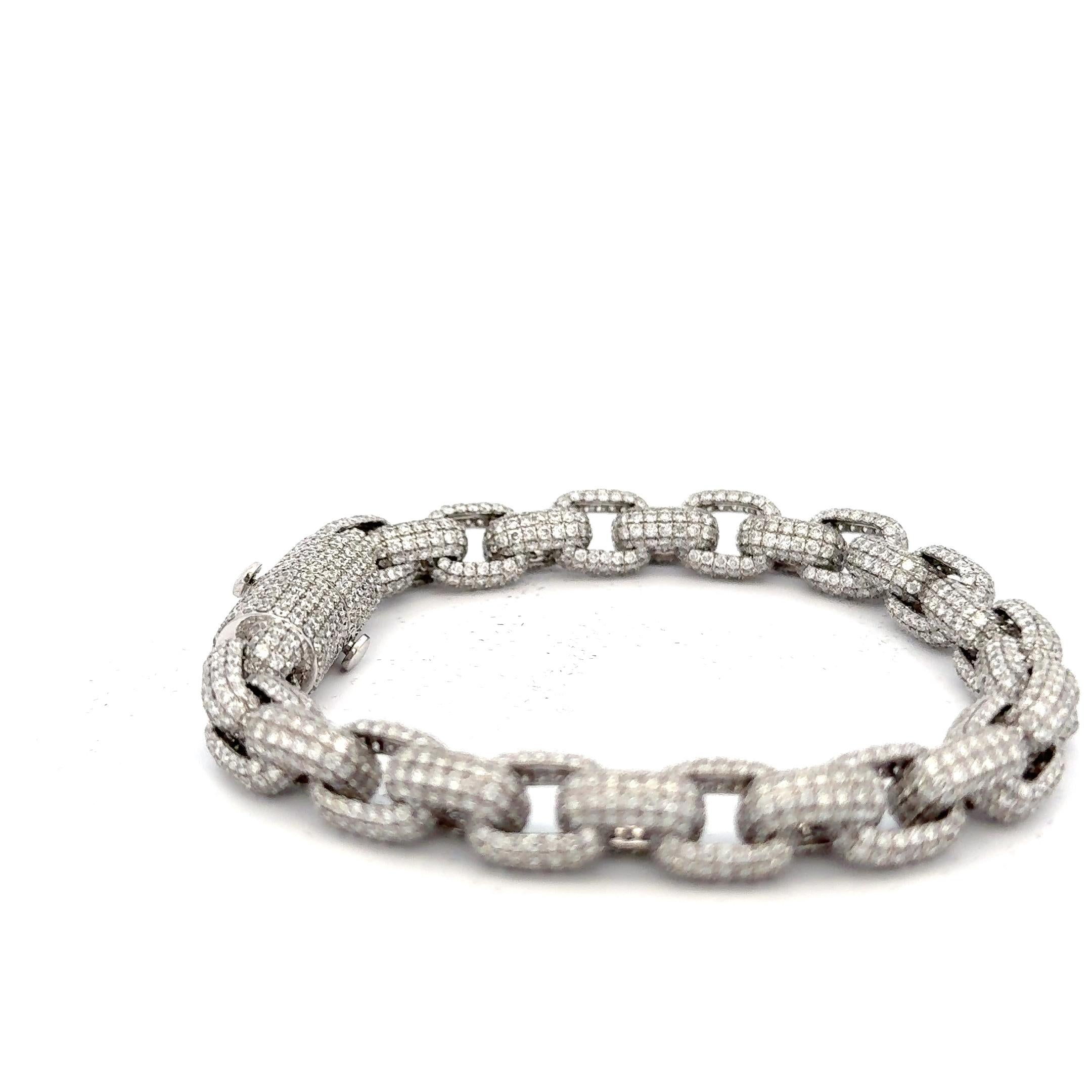 Pulsera única de eslabones con diamantes en Nuevo estado para la venta en Los Angeles, CA