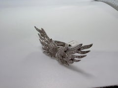 Unique diamond ring for two fingers MODERN RARE diamond ring wings ring