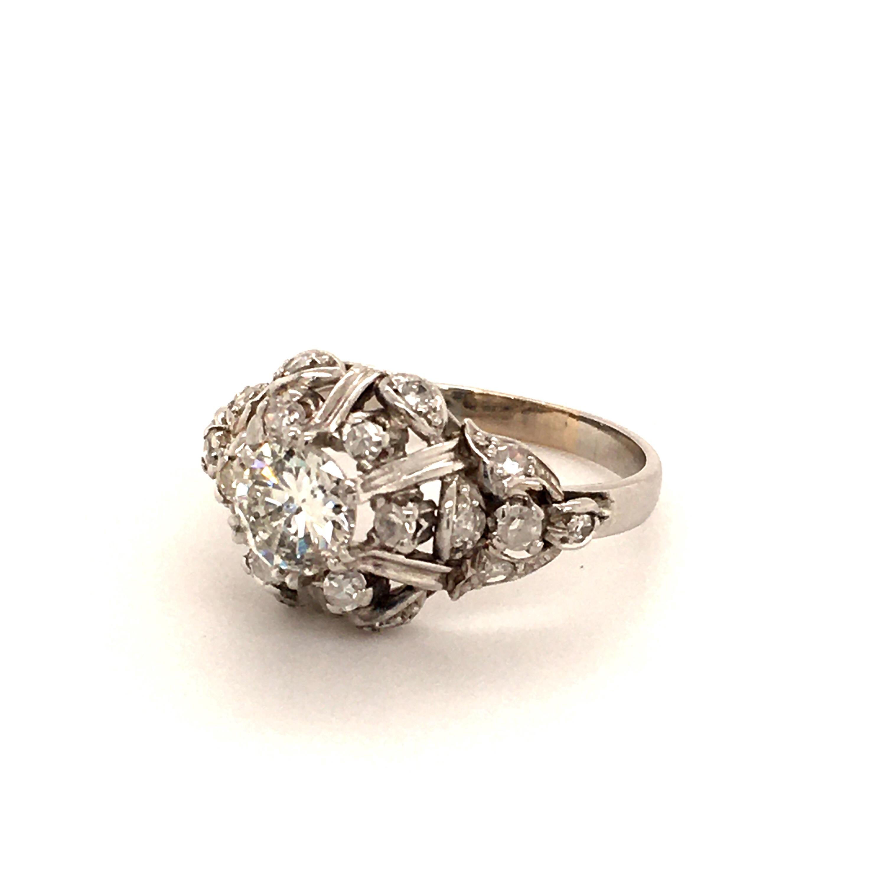 Modern Unique Diamond Ring in Platinum 950