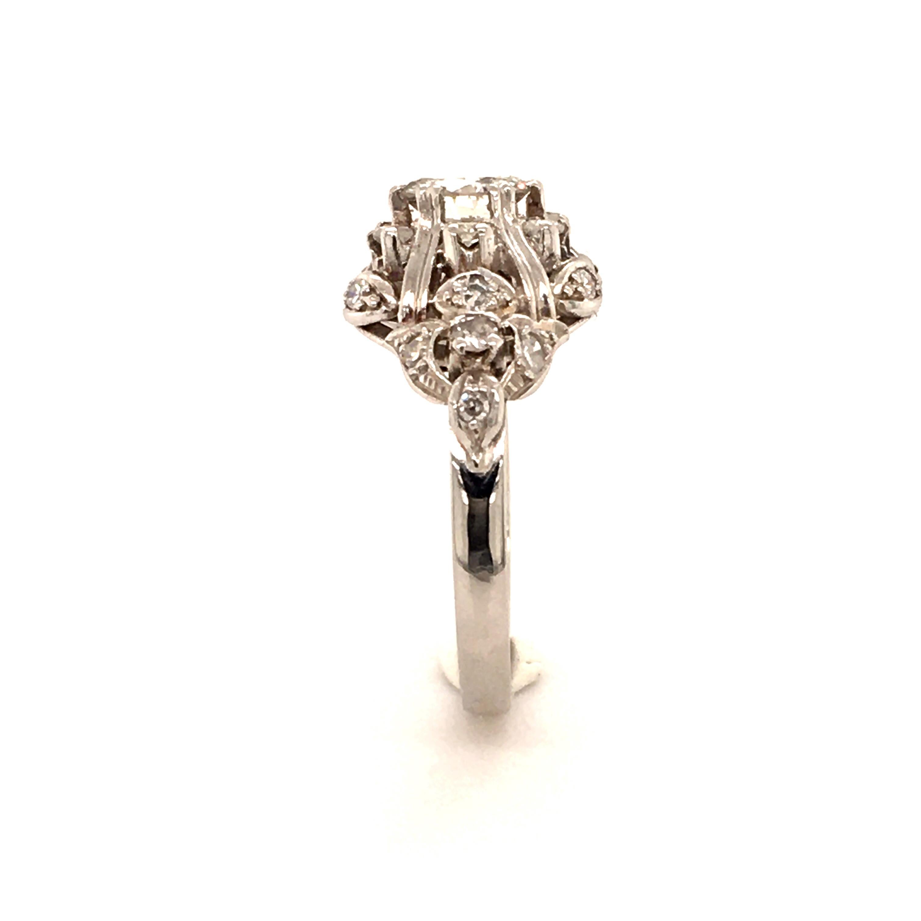 Women's or Men's Unique Diamond Ring in Platinum 950