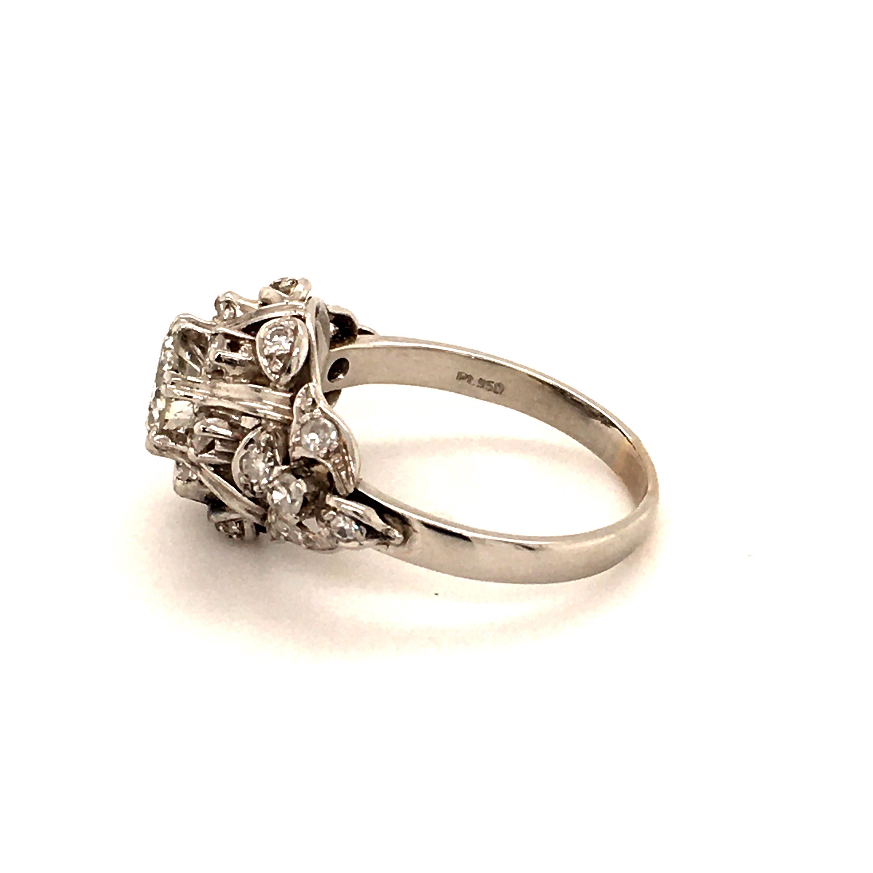 Unique Diamond Ring in Platinum 950 2