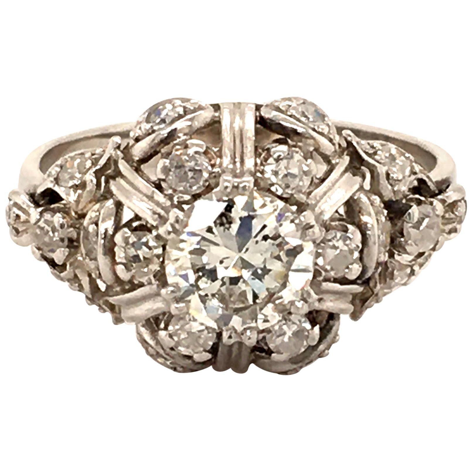 Unique Diamond Ring in Platinum 950