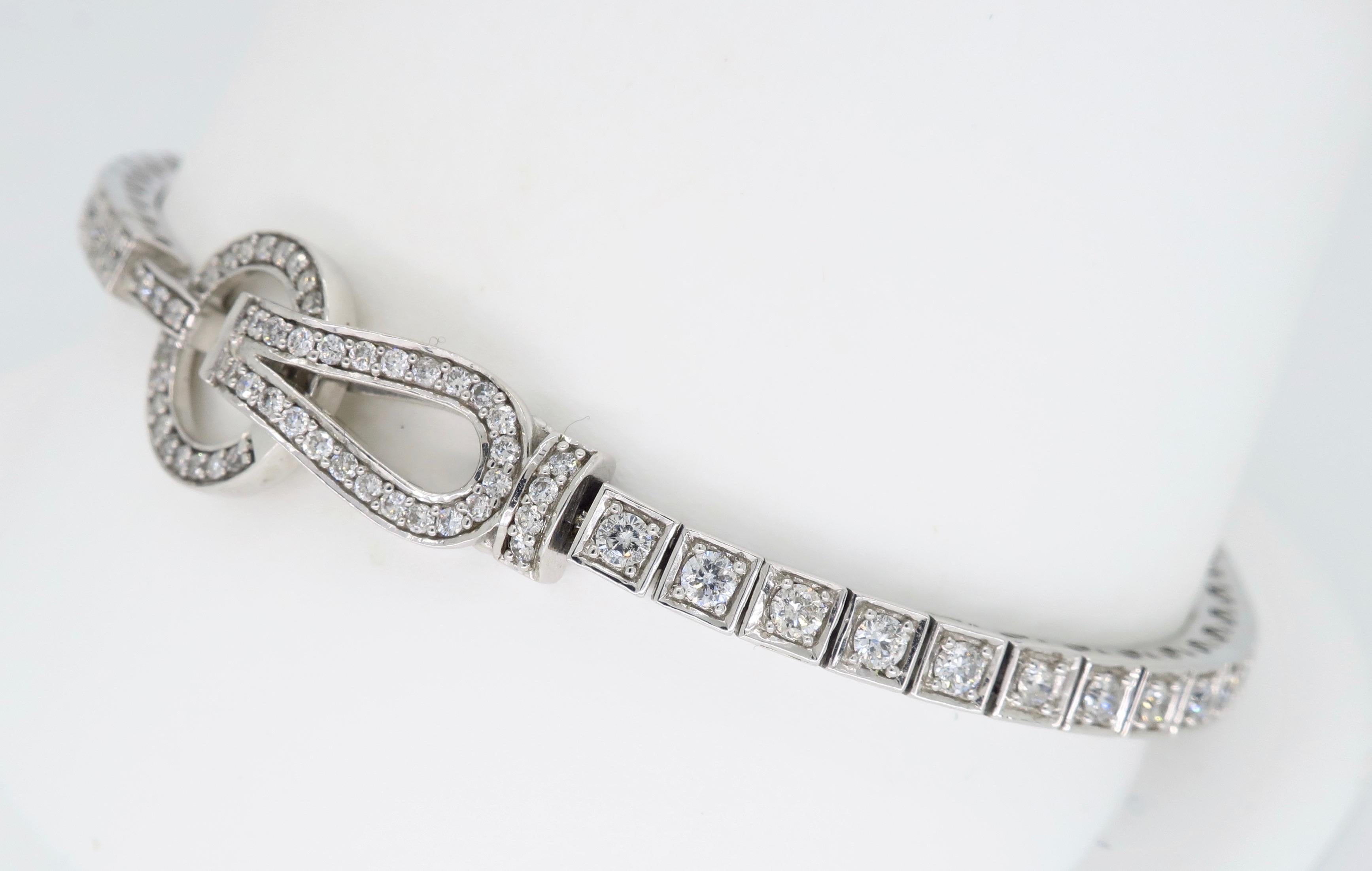 Unique Diamond Tennis Link Bracelet 2