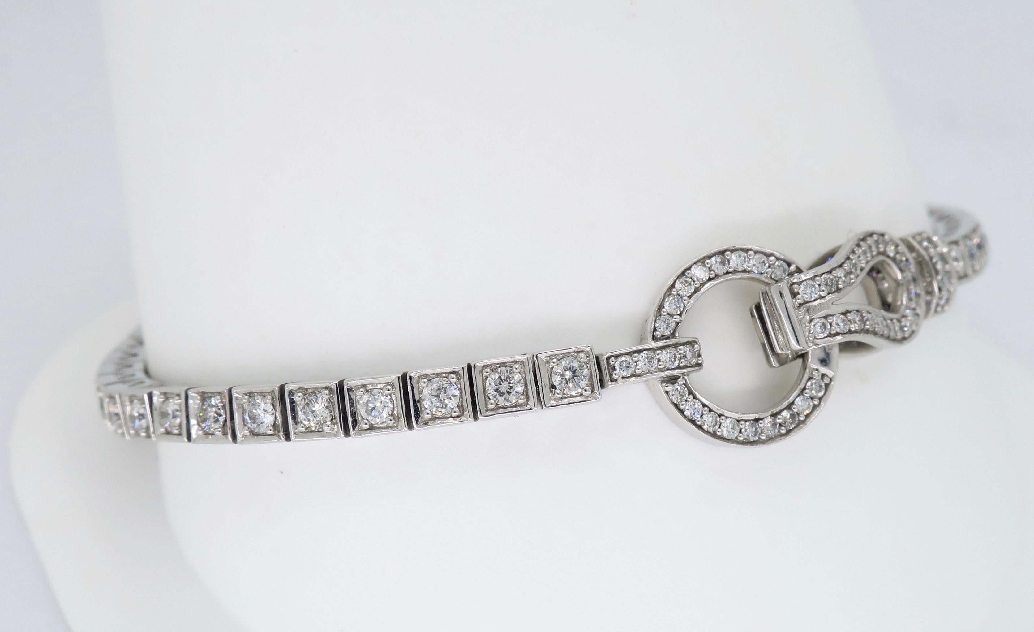 Unique Diamond Tennis Link Bracelet 3