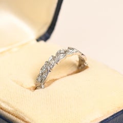 Unique Diamond Wedding Band. 0.30ct Round Diamond Eternity Platinum H VS 4.3mm