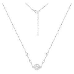 Unique Diamond White 14k Gold Pendant Necklace for Her