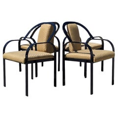 Unique Dining Chairs, Postmodern, Fabric, 80s, Metal Frames, Unique, Kitchen