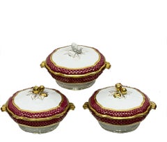 Unique Dinner Service Set by Raynaud & Co. Limoges, Dorure Polie à l'Agate