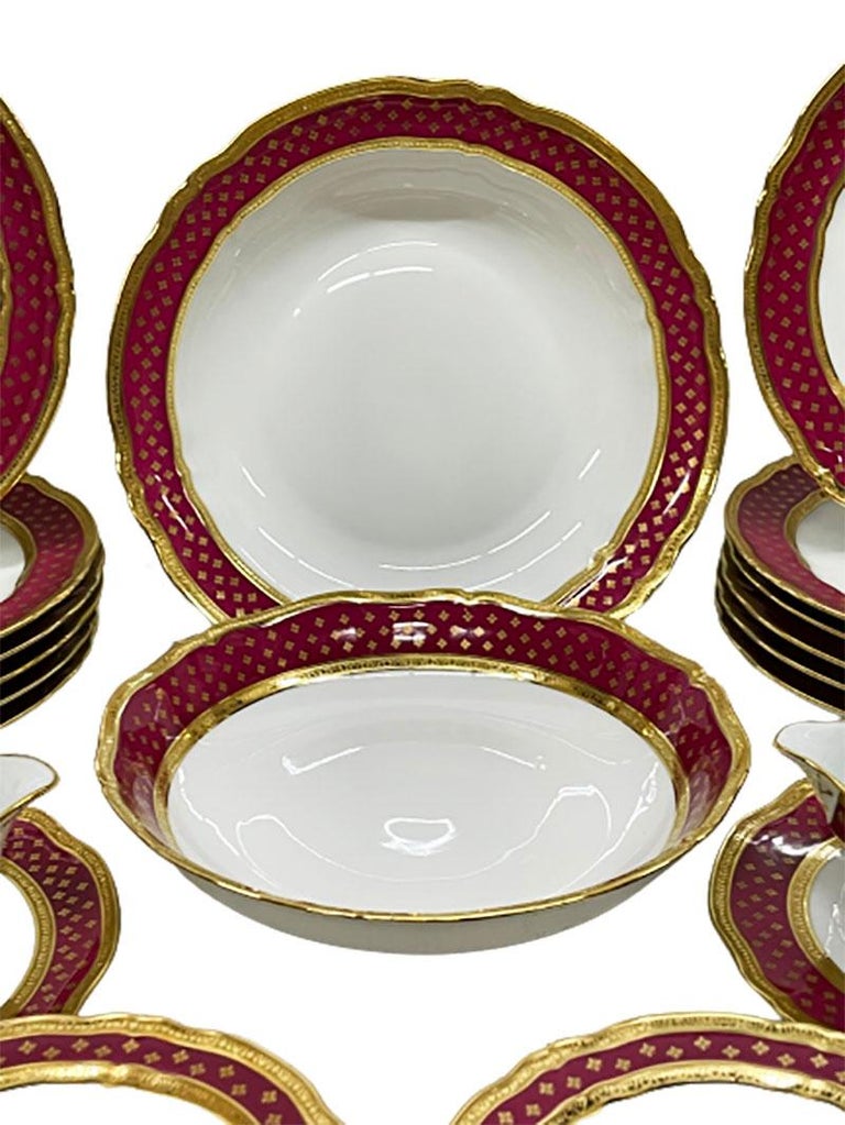 Lot de 5 assiettes rondes RAYNAUD L'ALLEE DU ROY LIMOGES