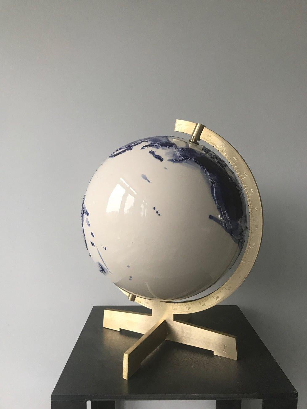 Dutch Unique Earth Globe Sculpture by Alex de Witte