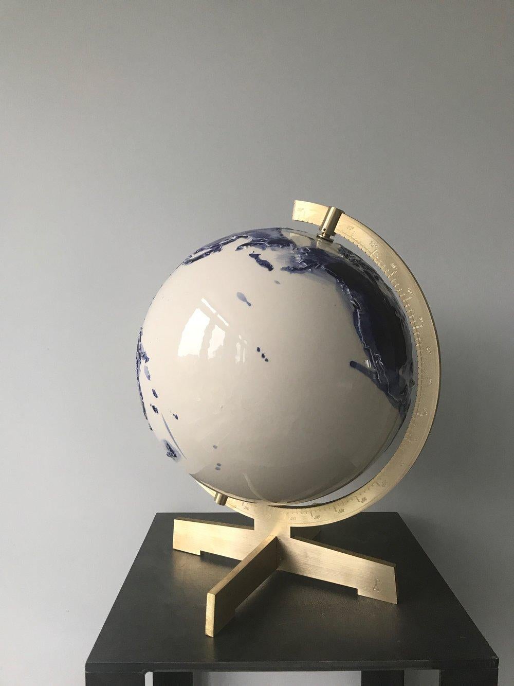 Dutch Unique Earth Globe Sculpture by Alex de Witte For Sale