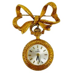 Unique Ebel Brooch Watch 18k Yellow Gold