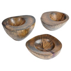 Unique Ebonized Padouk Bowls by Jörg Pietschmann