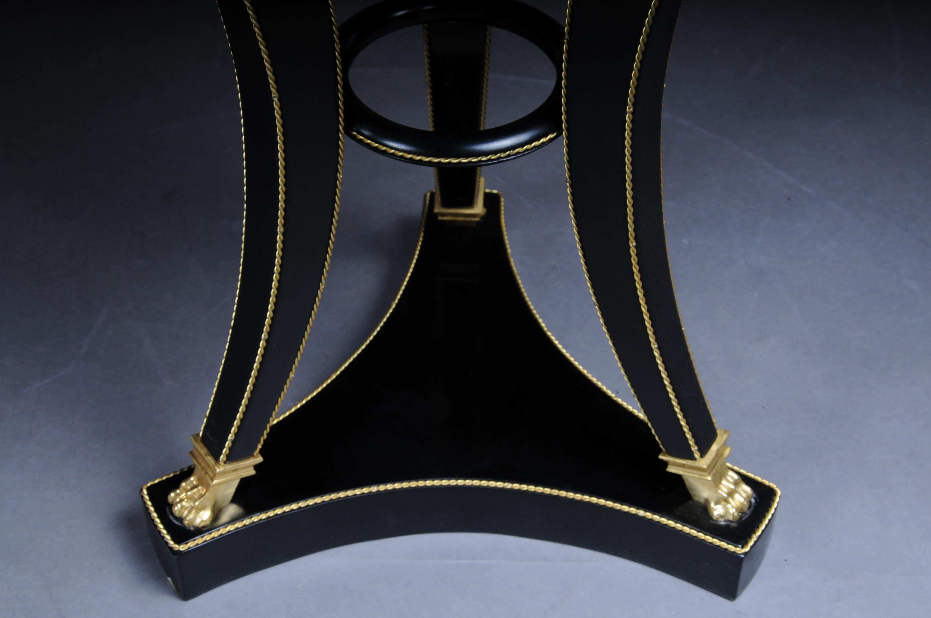 Unique Ebonized Side Table or Pillar in the Empire Style For Sale 4