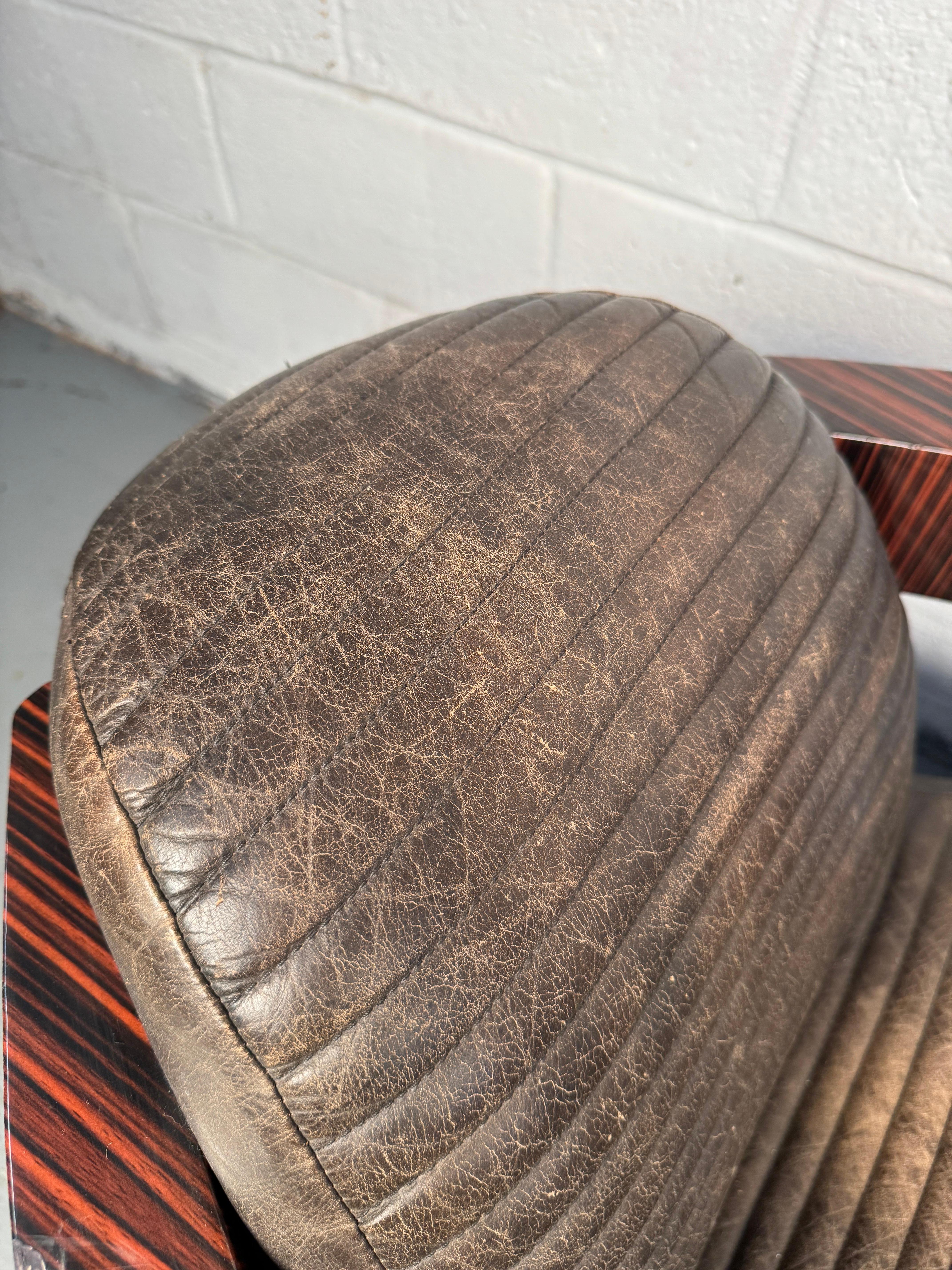 Unique Leather Lounge Chairs Designed by Timothy Oulton For Sale 10