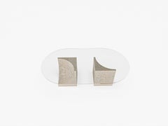 Unique Edge Center Oval Table 2 Legs by Collector