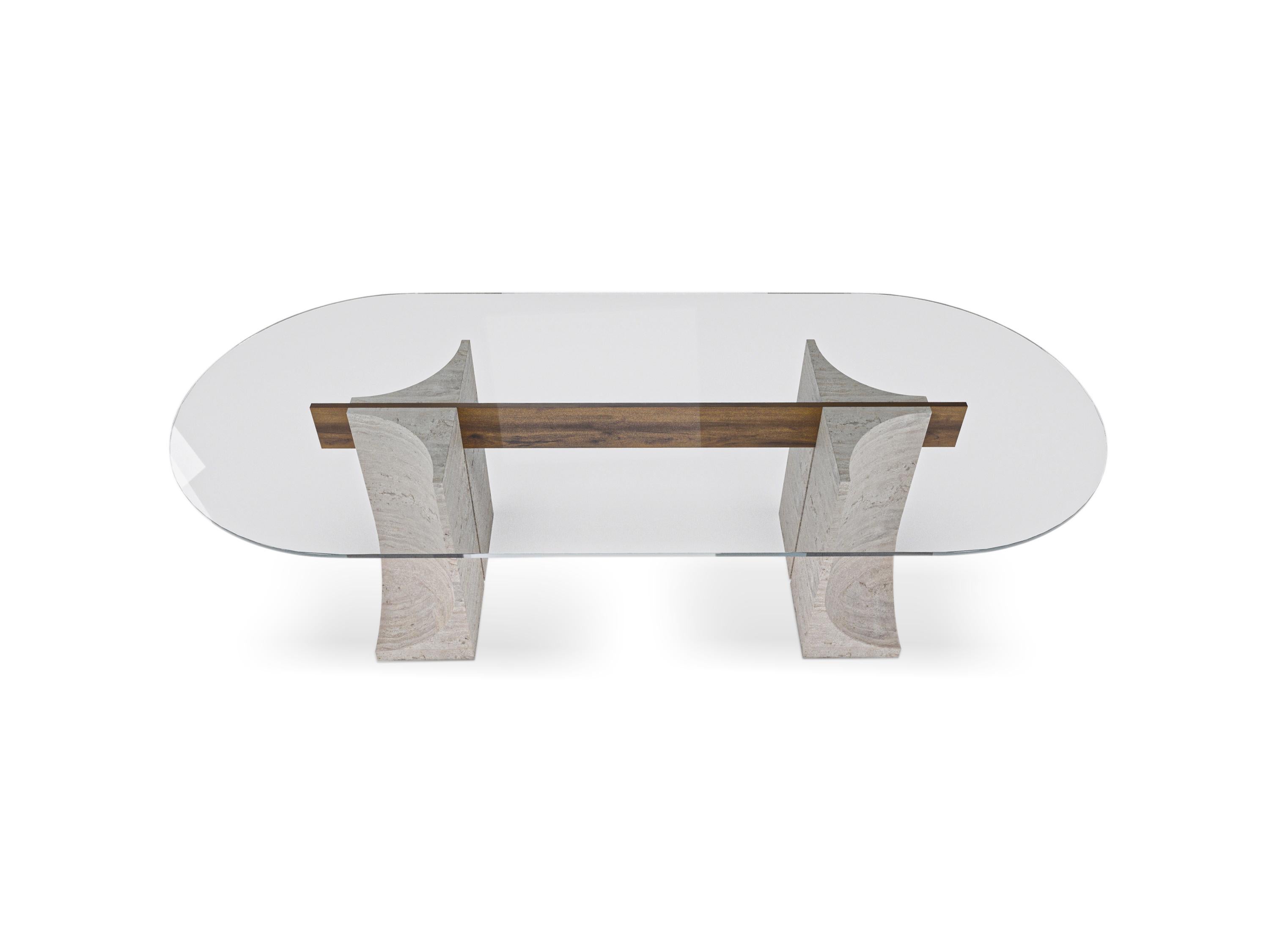 Modern Unique Edge Dining Table by Collector