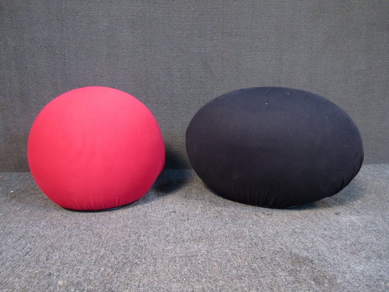 Flexible seat or footrest in oval shape in polyurethane with rigid internal structure. Two lateral slits keep the removable cover in bi-elastic fabric. (Please confirm item location - NY or NJ - with dealer).
 