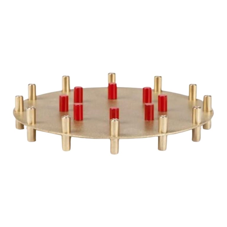 Unique Elementa Trivet in Satin Brass by Mingardo