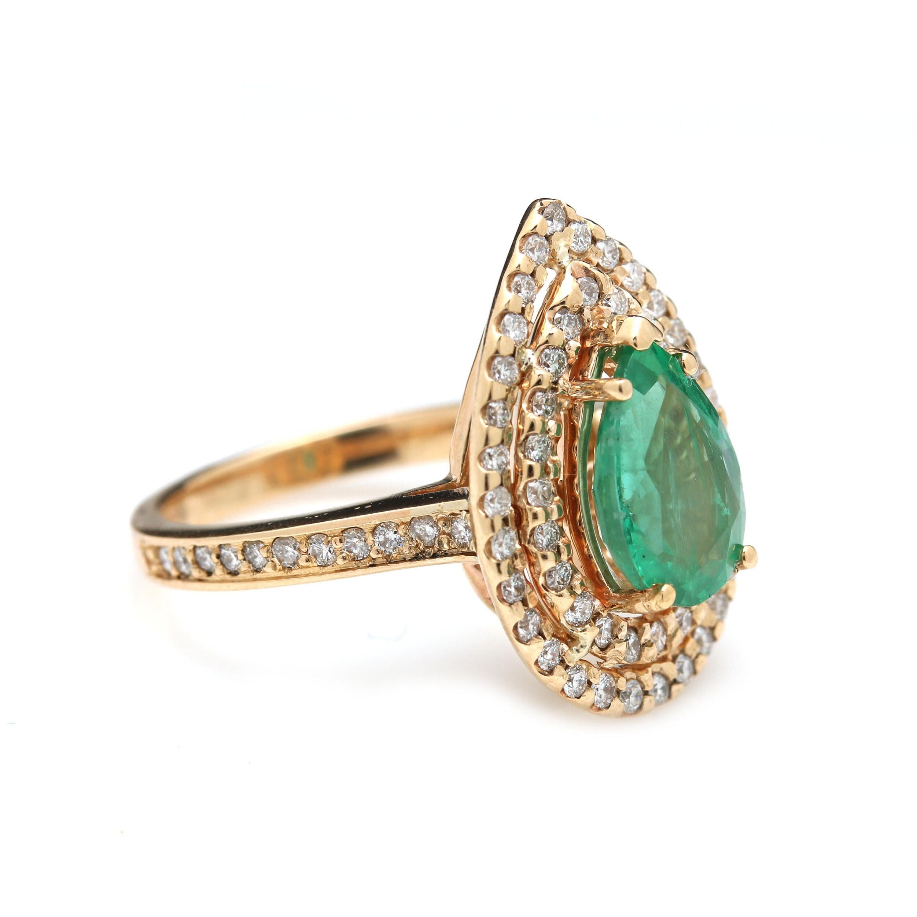 For Sale:  Unique Emerald Engagement Ring, Antique Emerald Wedding Ring 5