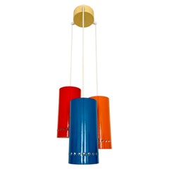Vintage Unique Enameled Cascading Chandelier