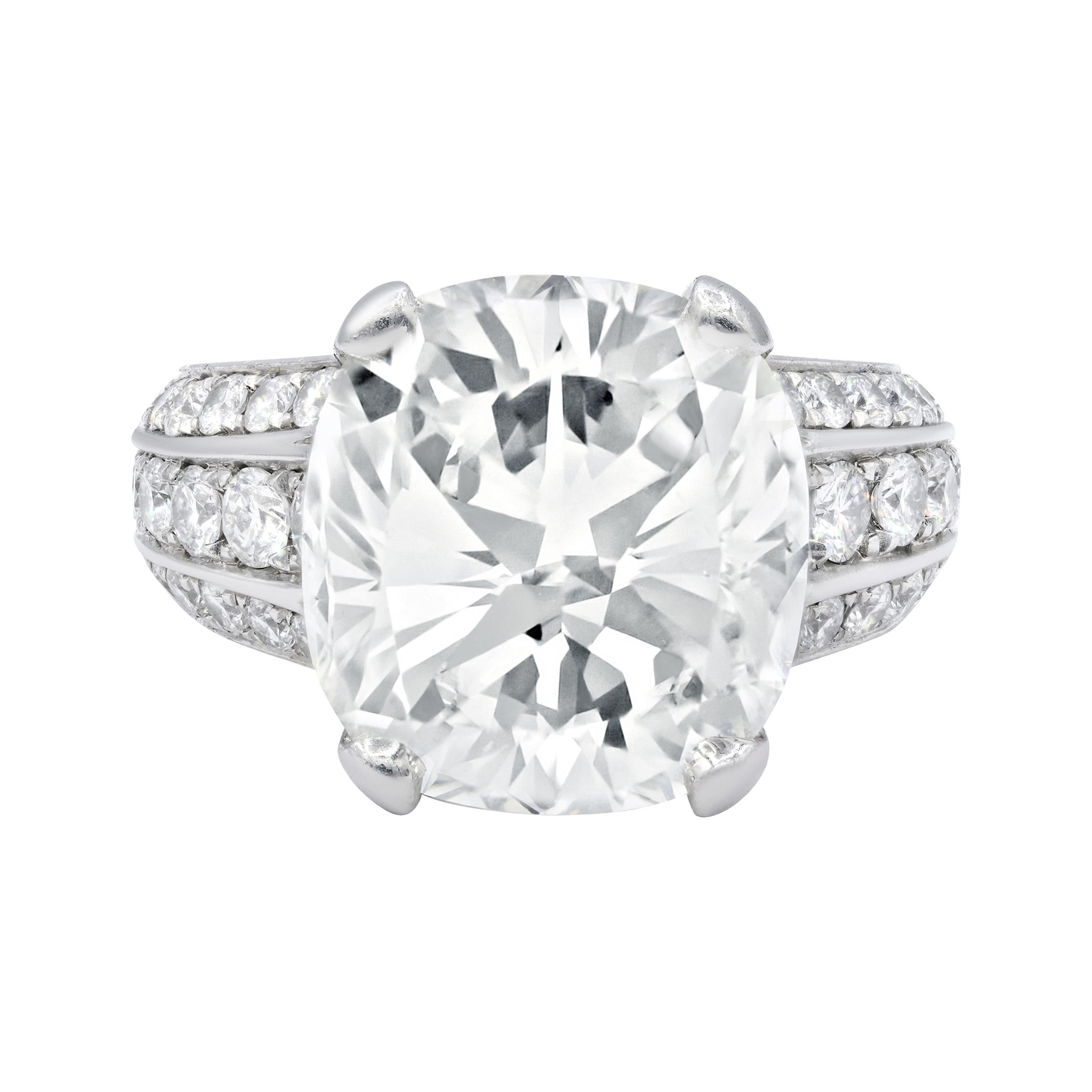 Unique Engagement Ring with Cushion Cut Diamond Center