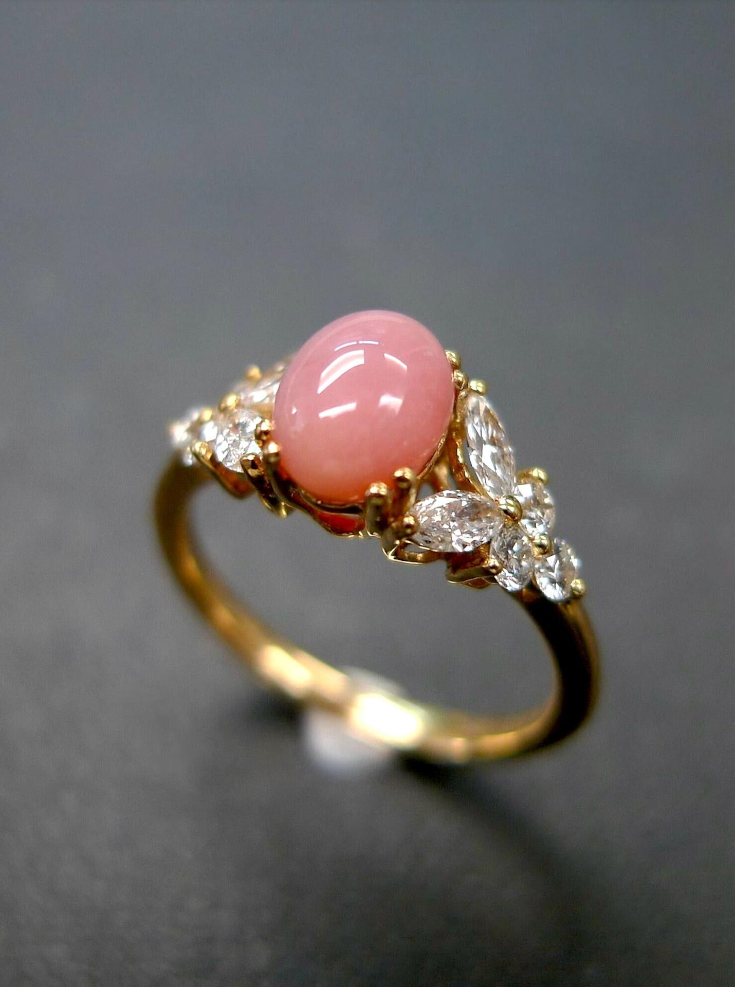 For Sale:  Unique Engagement Ring / Women Engagement Ring / Unique Ring / Conch Pearl Ring 2