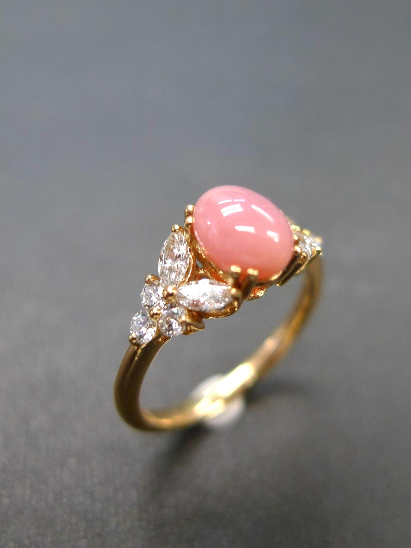For Sale:  Unique Engagement Ring / Women Engagement Ring / Unique Ring / Conch Pearl Ring 7