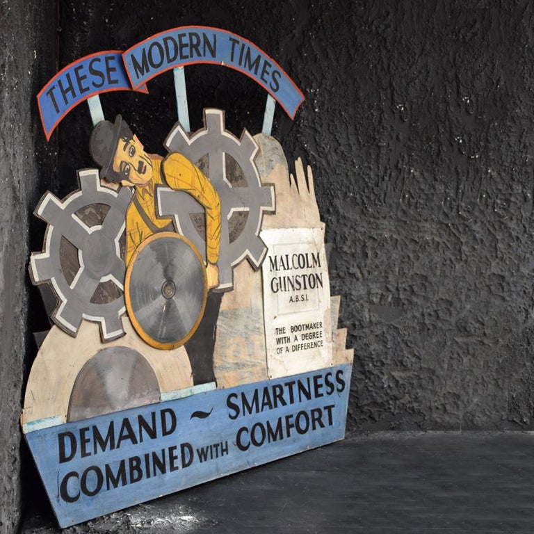 Unique English Folkart Boot Makers Shop Advertising Sign For Sale at ...